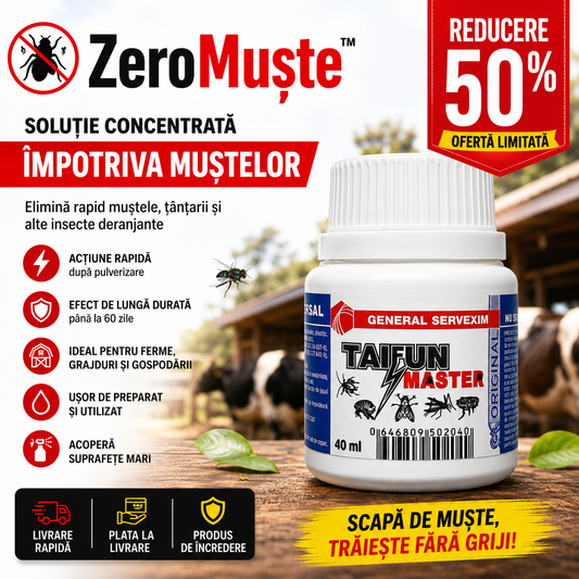 Solutie impotriva mustelor - ZeroMuște™