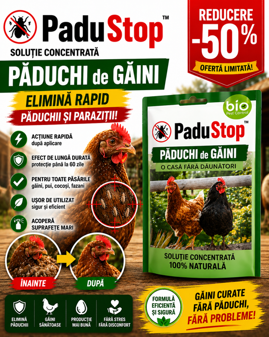 Soluția BIO împotriva păduchilor de găină - PaduStop™